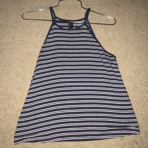 Forever 21 Striped Halter Tank Top